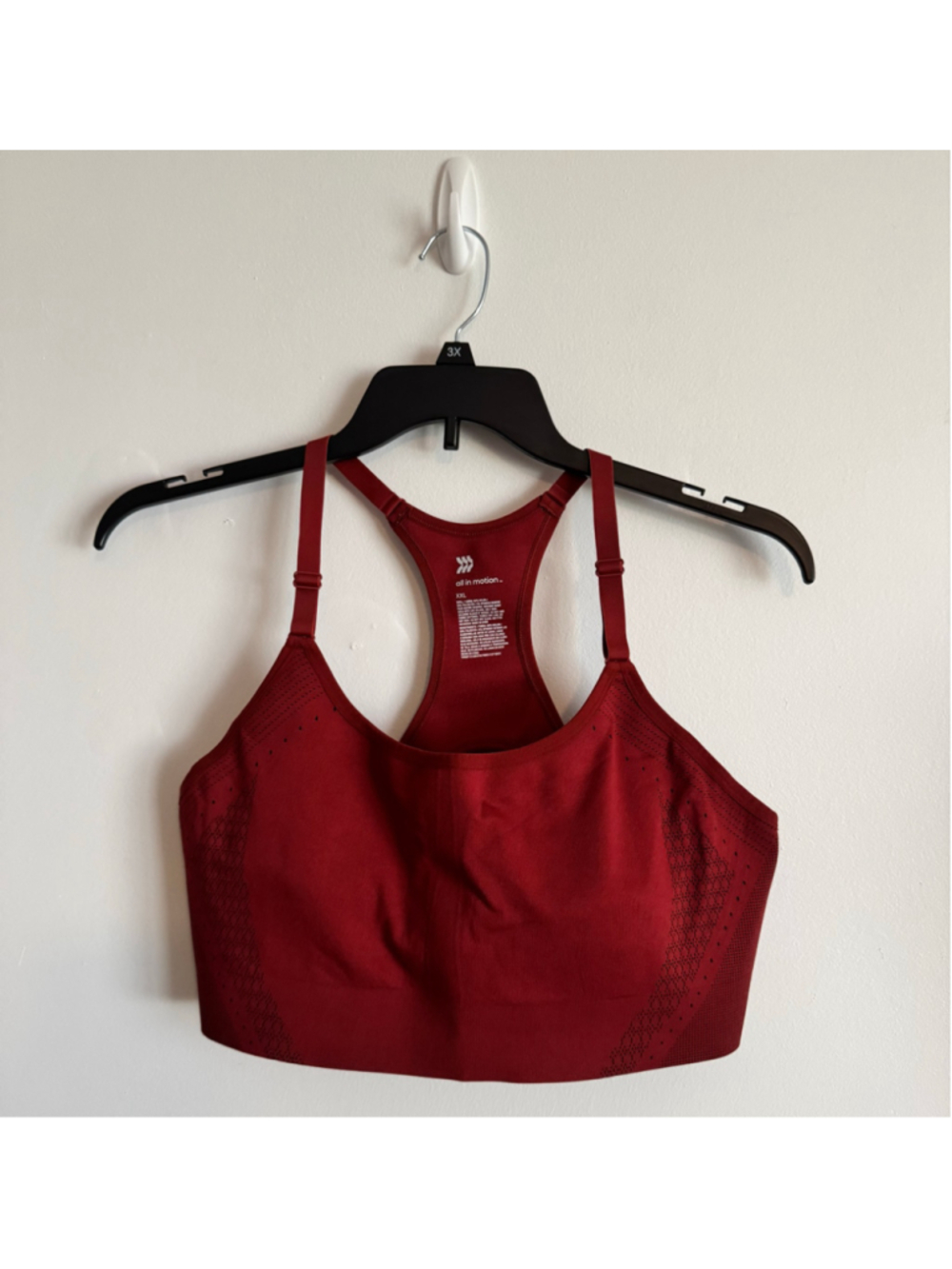 Women's All in Motion Sports Bra XXL Red